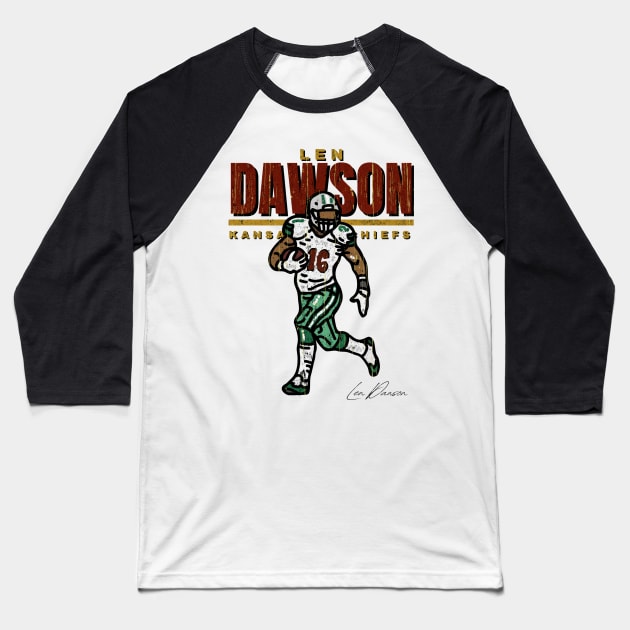 Len Dawson artwork Baseball T-Shirt by Draw One Last Breath Horror 